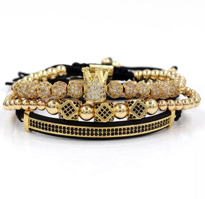 Luxury 3 piece Crown Royal Gold Set - xquisitjewellery