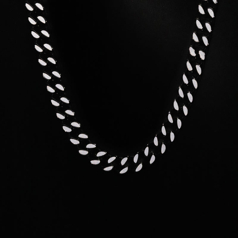 12mm Cuban Necklace (Reflective) - xquisitjewellery