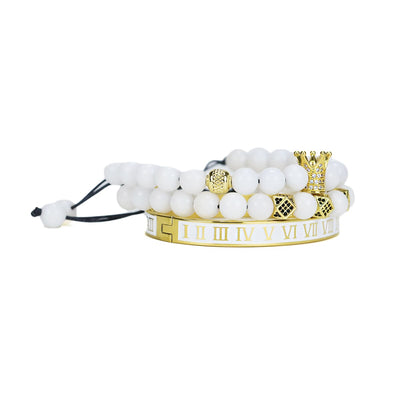 3pce Royal White Crown Set