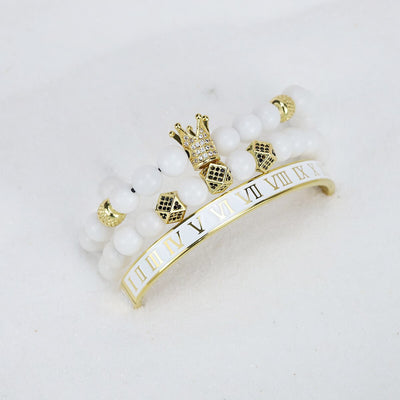 3pce Royal White Crown Set