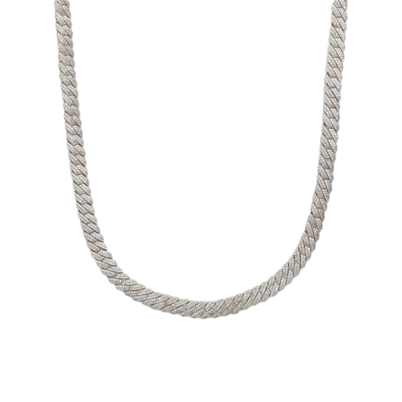 8mm Iced Prong Necklace