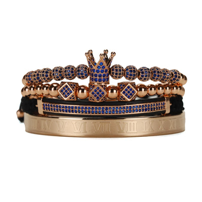 Luxury 4 Piece Crown Royal Set-Sapphire - xquisitjewellery