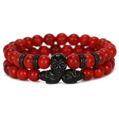 2pce Red Skull Stack - xquisitjewellery