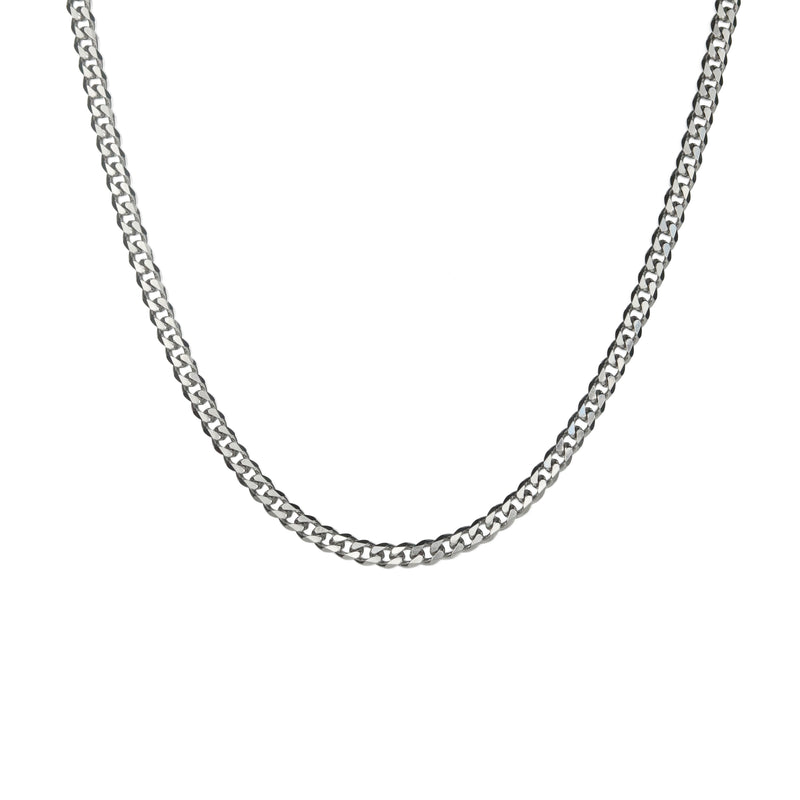 Silver Cuban Necklace - xquisitjewellery