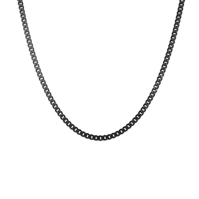 Jet Black Cuban Necklace - xquisitjewellery
